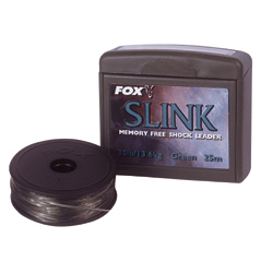 Fox Slink Memory Free Shock Leader Black 20lb 25m - Click Image to Close